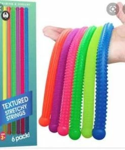 Textured 30cm Stretchy Strings 6 Pack